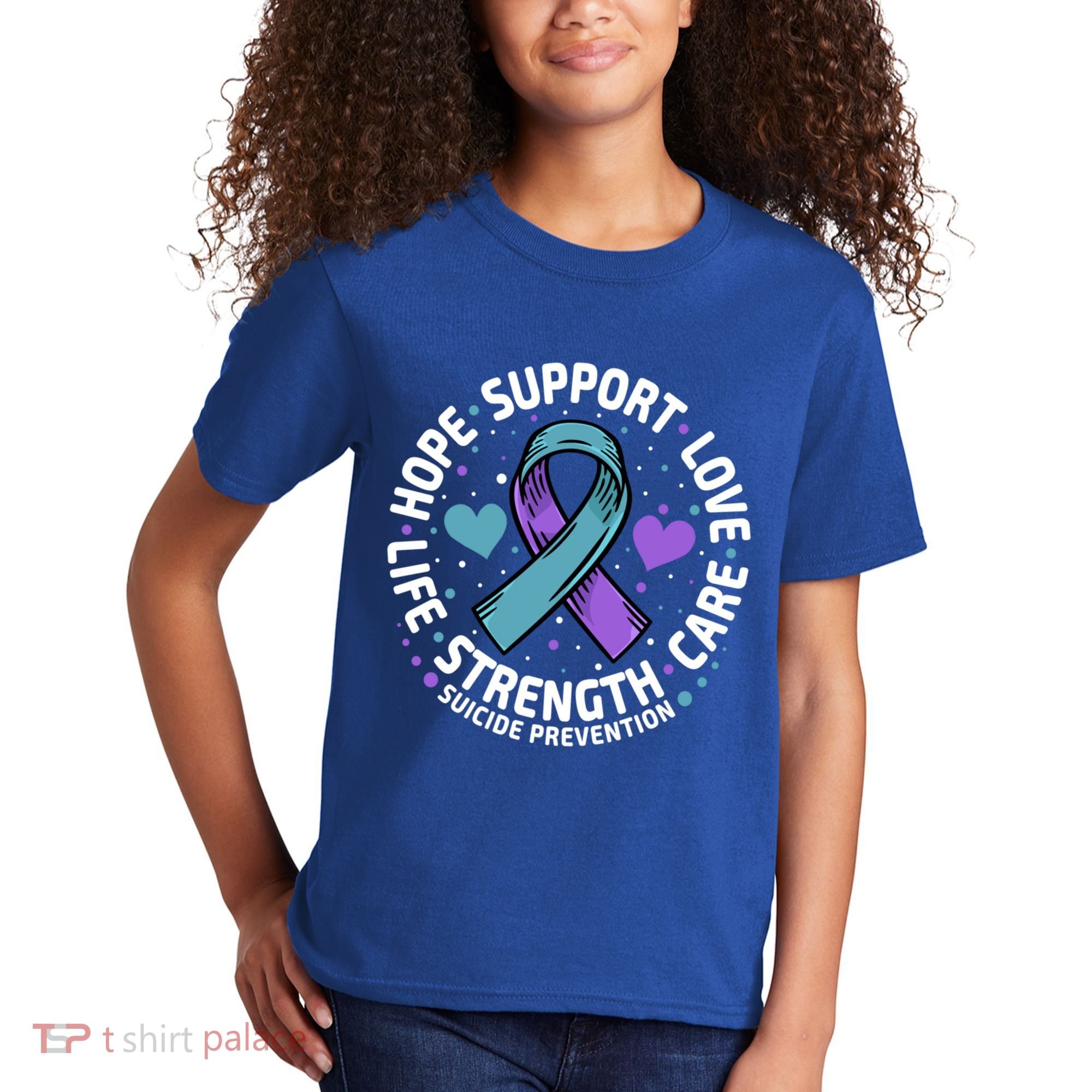 Suicide Prevention Hope Support Love Life Suicide Awareness Gift Kids T-Shirt