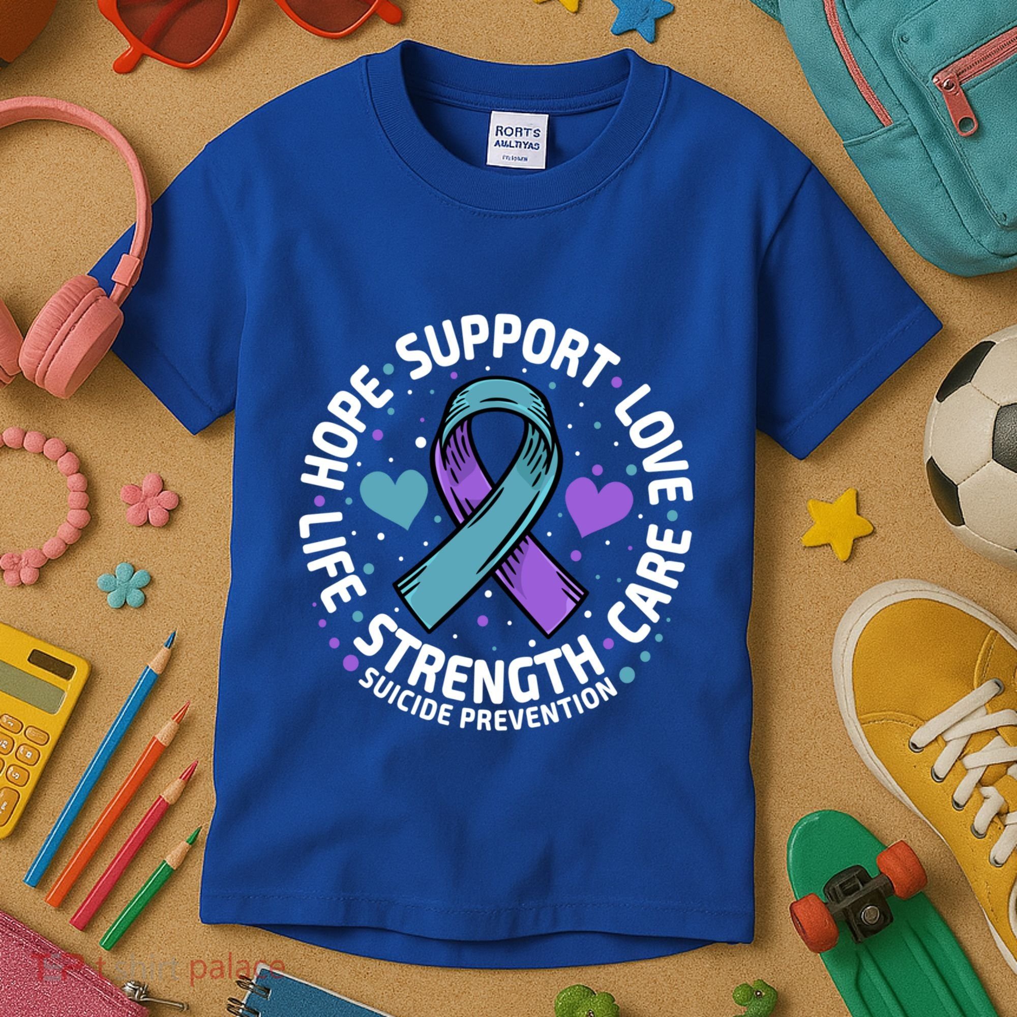 Suicide Prevention Hope Support Love Life Suicide Awareness Gift Kids T-Shirt