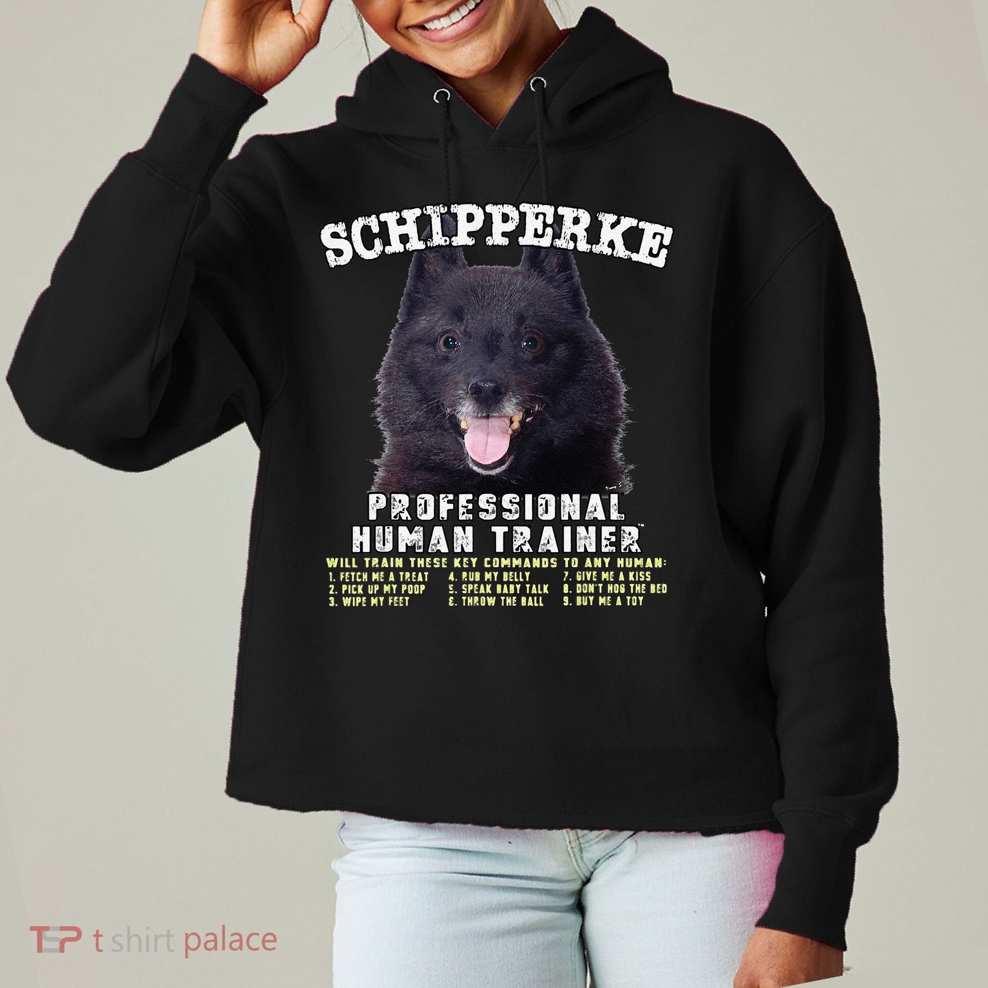 Schipperke Professional Human Trainer Cute Dog Ladies Heavyweight Boxy Pullover Hoodie