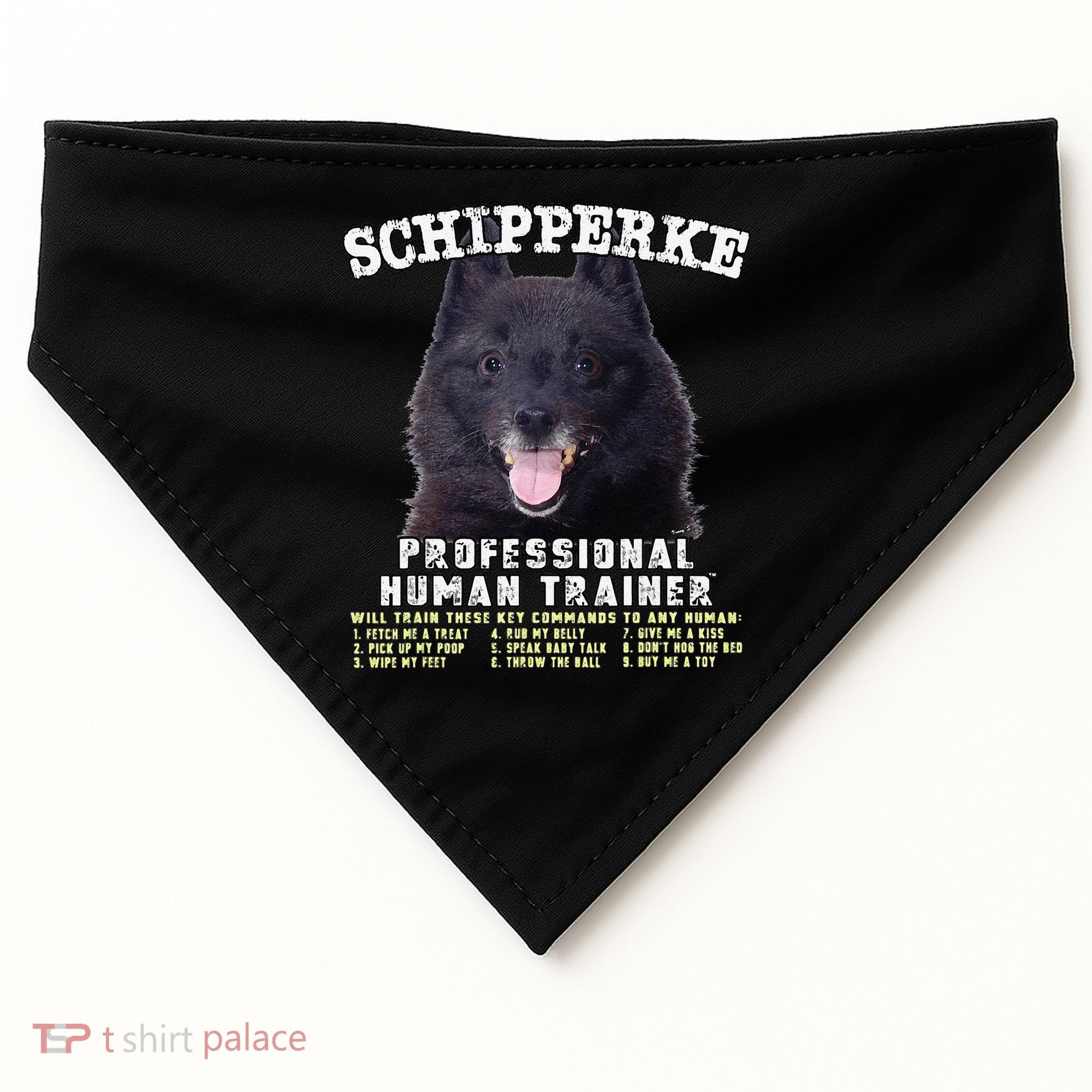 Schipperke Professional Human Trainer Cute Dog USA-Made Doggie Bandana