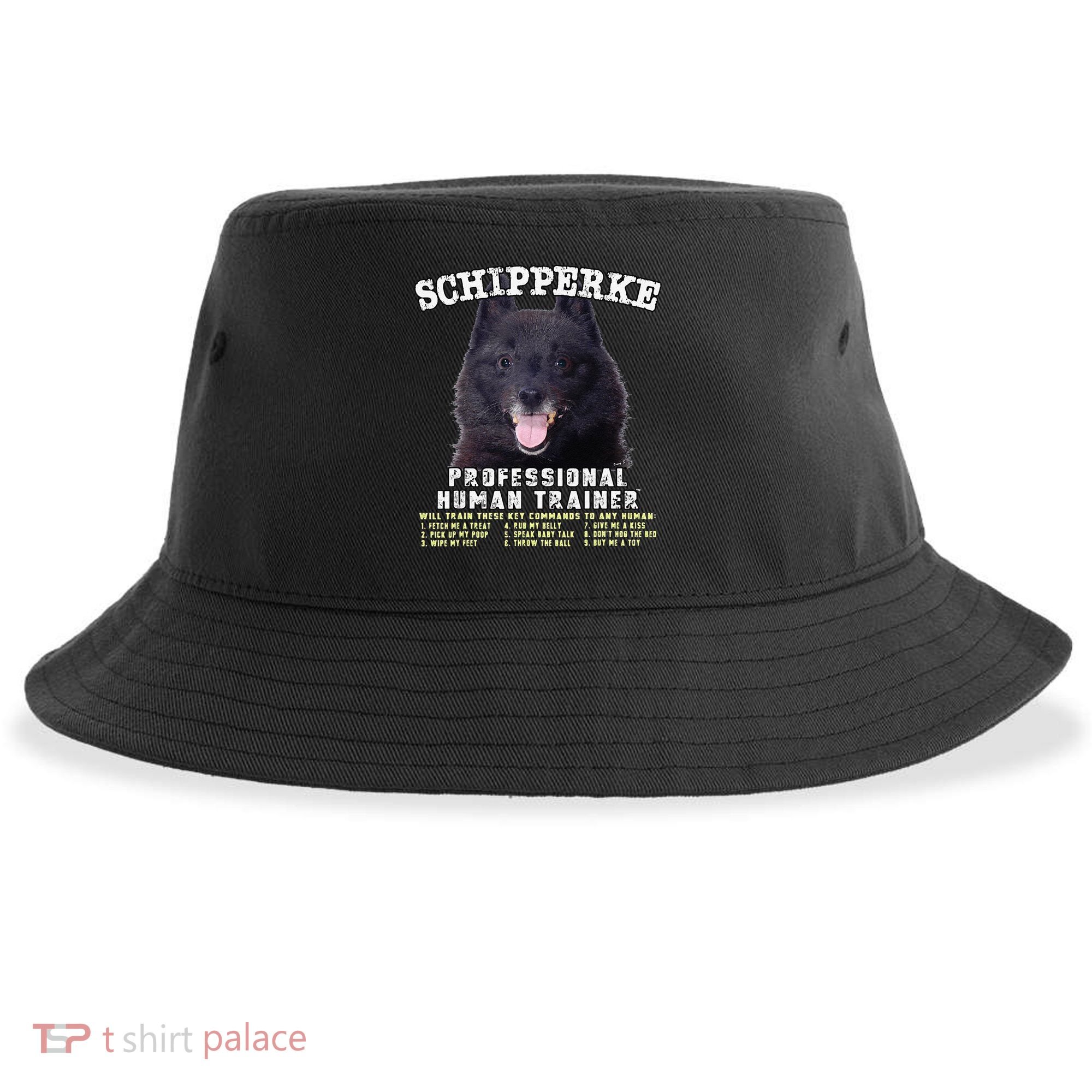 Schipperke Professional Human Trainer Cute Dog Sustainable Bucket Hat