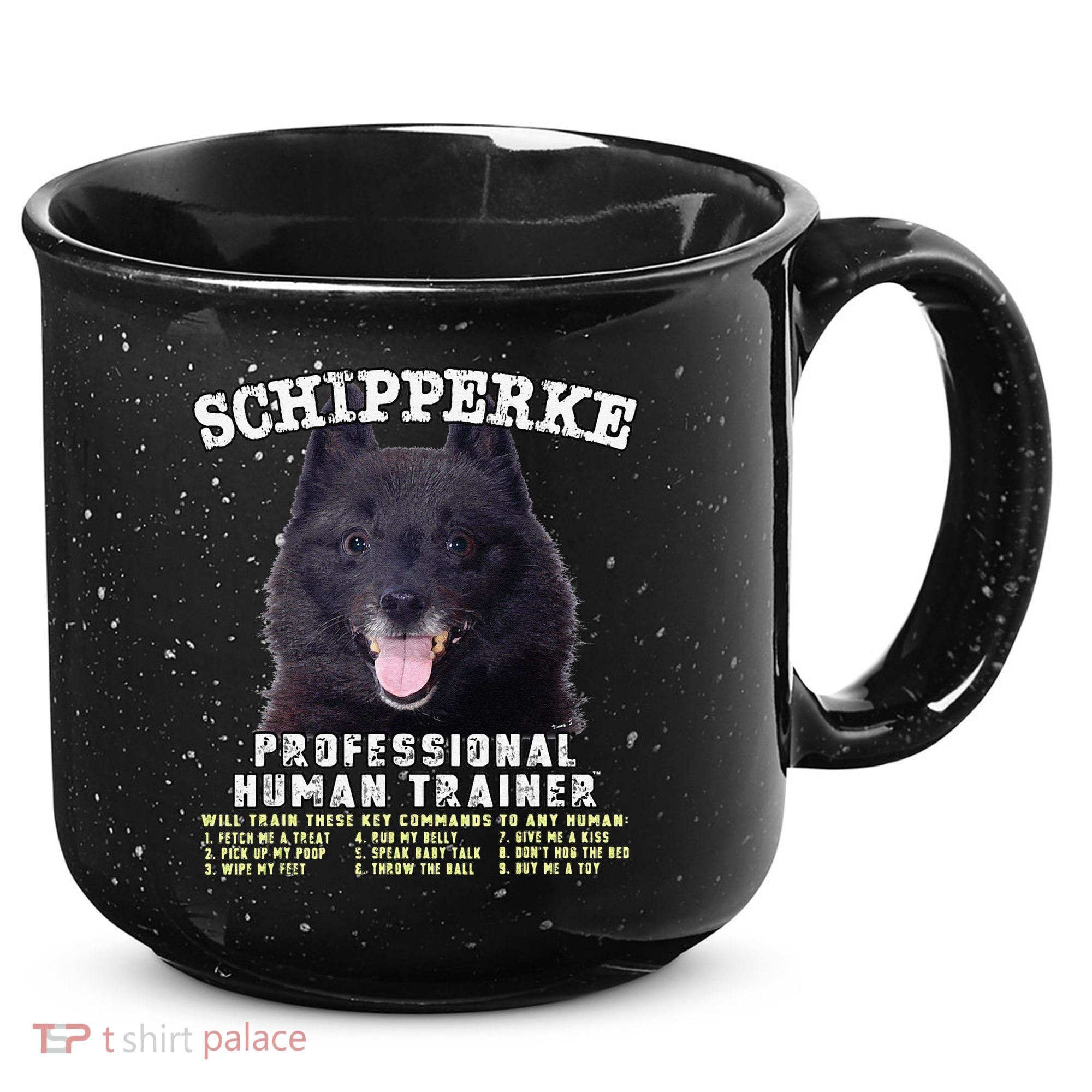 Schipperke Professional Human Trainer Cute Dog 15oz Campfire Ceramic Mug