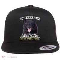 Schipperke Professional Human Trainer Cute Dog Flat Bill Trucker Hat thumb 0