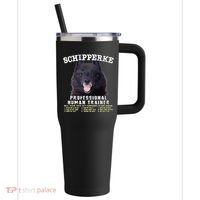 Schipperke Professional Human Trainer Cute Dog 40oz Vacuum Insulated Stainless Steel Travel Tumbler thumb 0