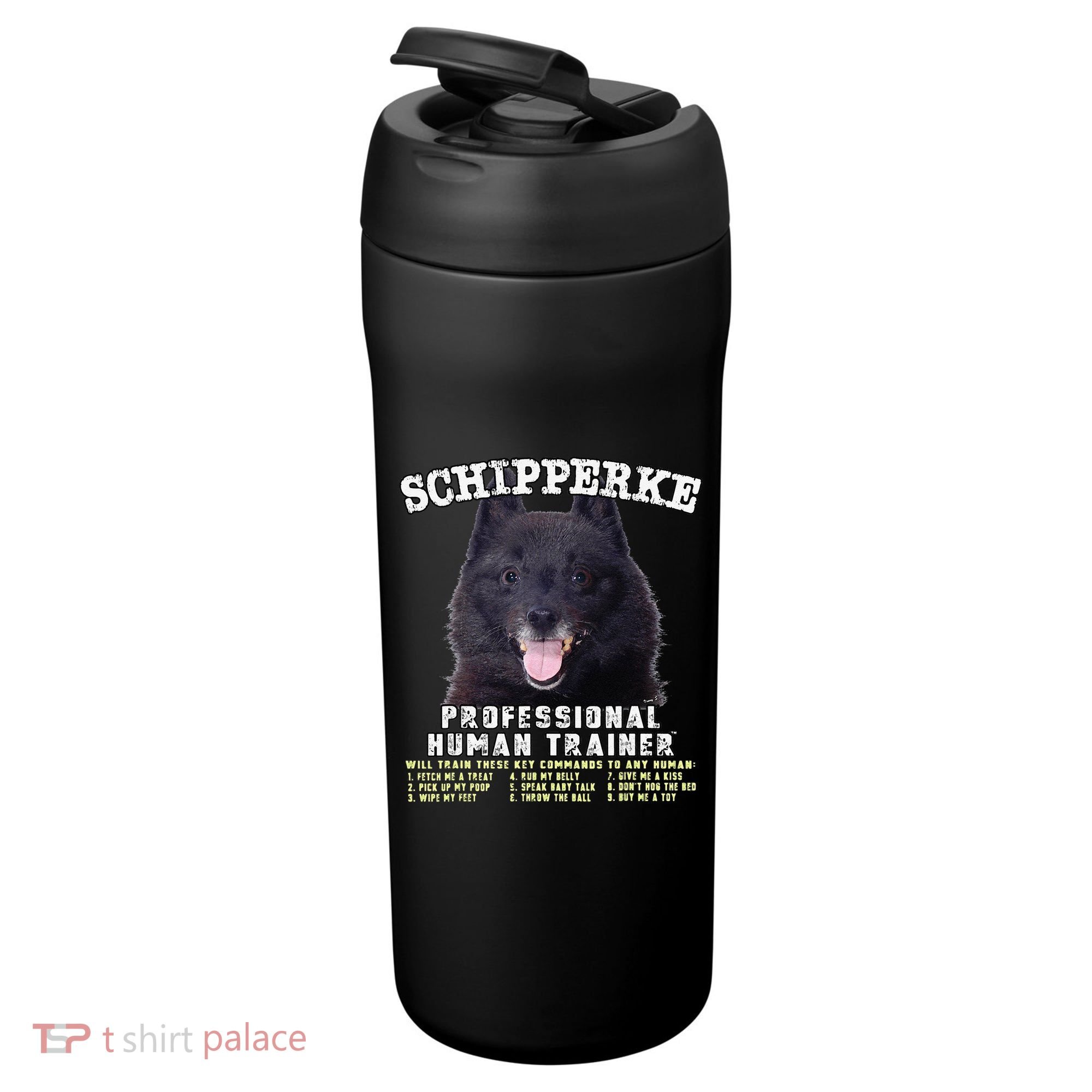 Schipperke Professional Human Trainer Cute Dog 24oz Duet Stainless Steel Tumbler