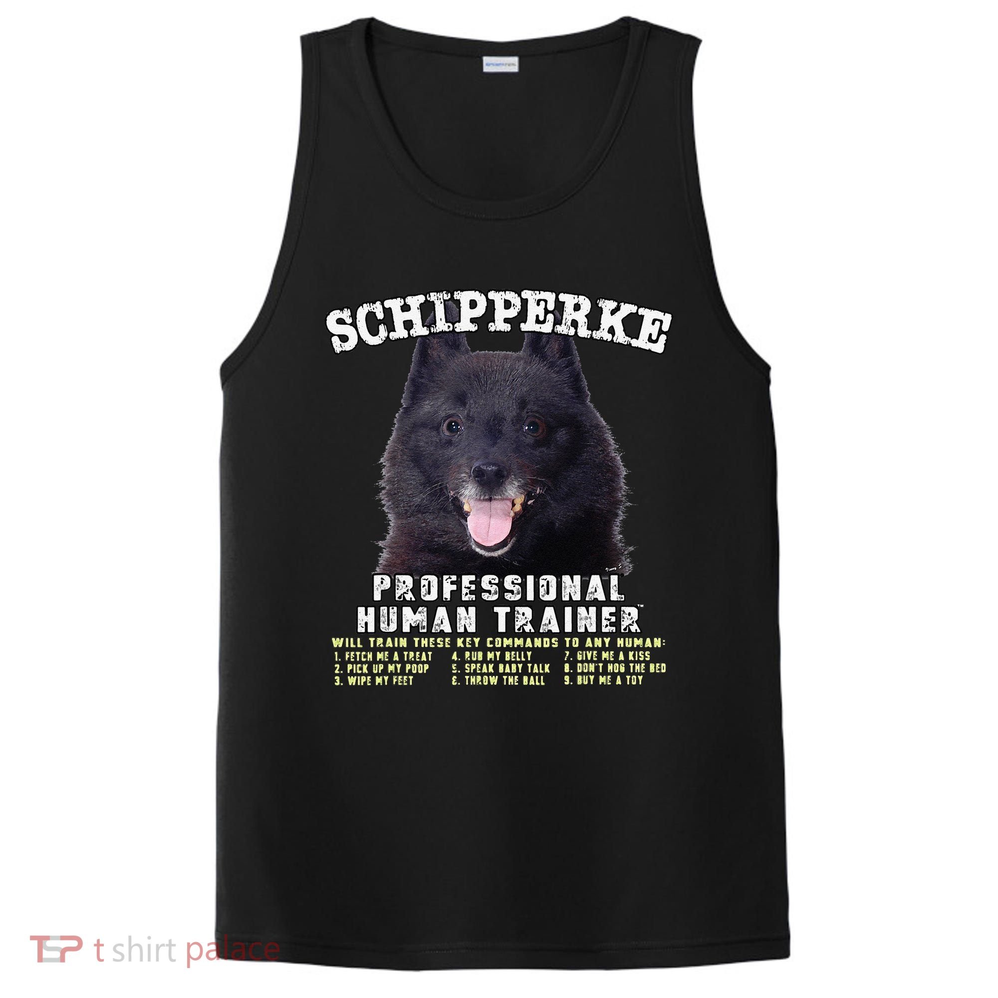 Schipperke Professional Human Trainer Cute Dog PosiCharge Competitor Tank