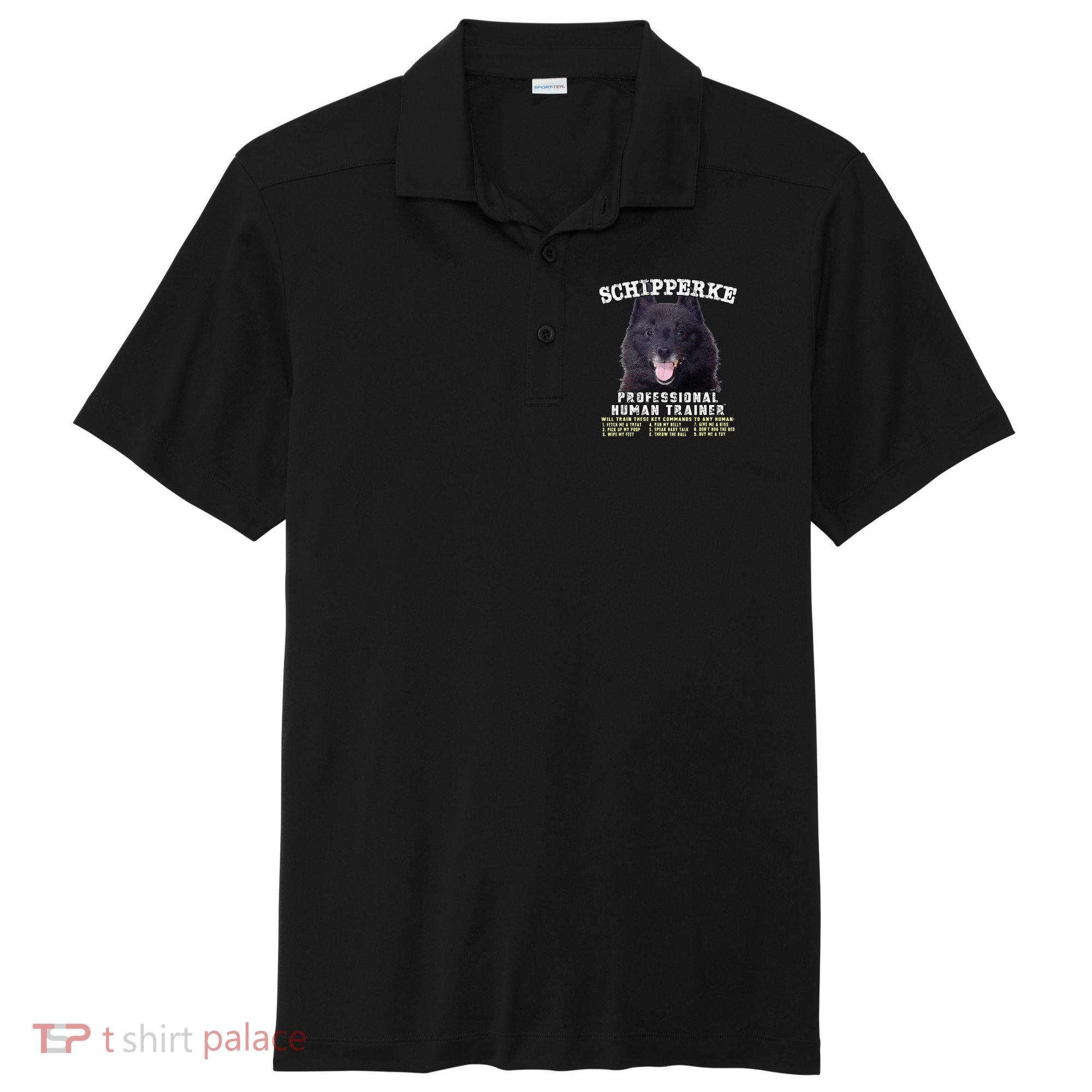 Schipperke Professional Human Trainer Cute Dog Sport-Tek Posi-UV Pro Polo