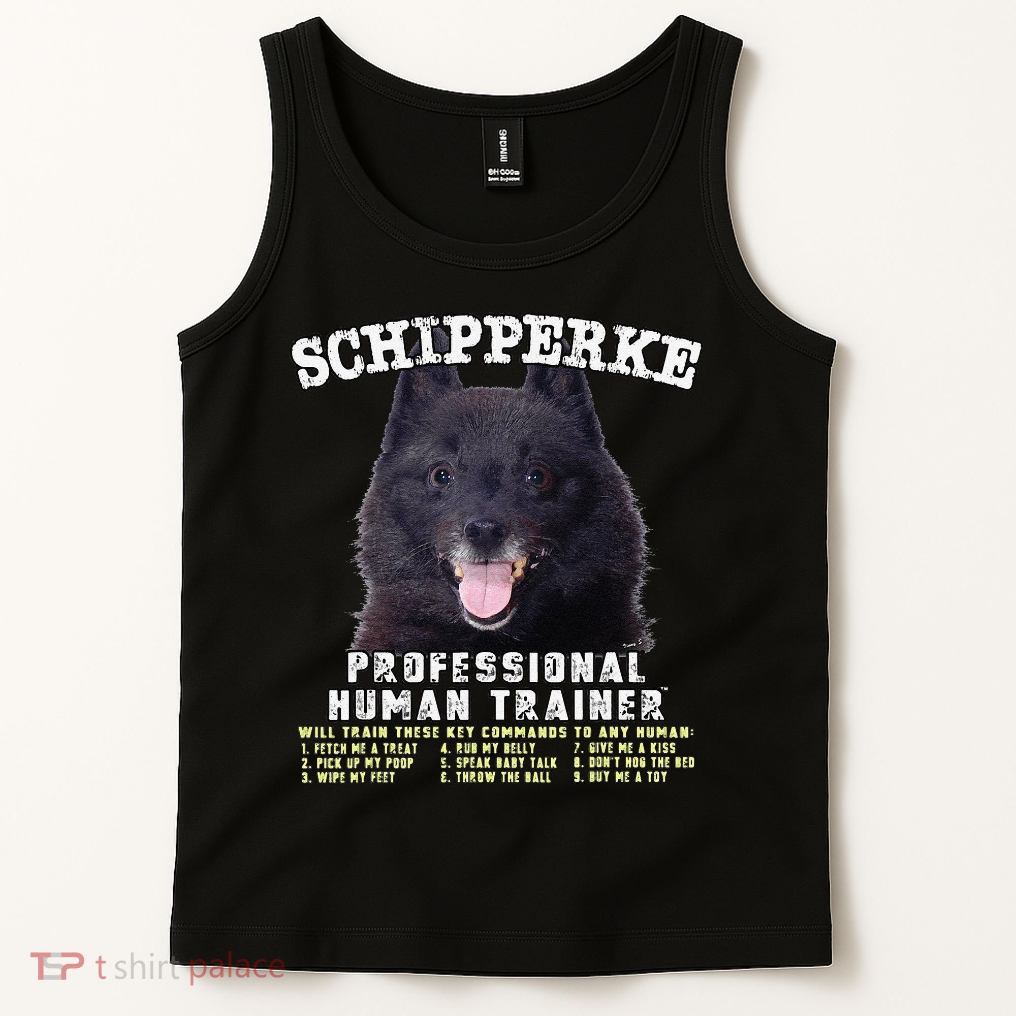 Schipperke Professional Human Trainer Cute Dog Tank Top