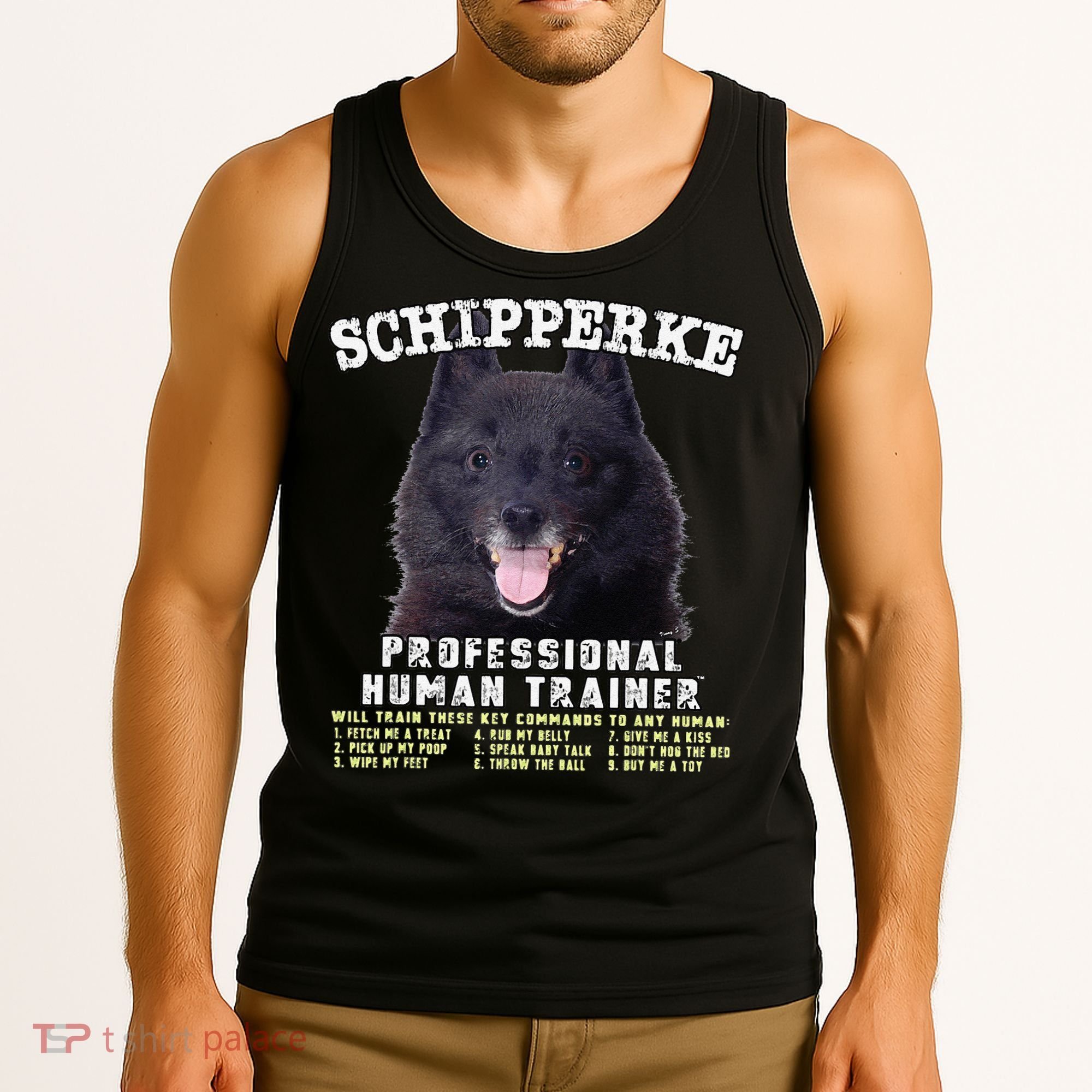 Schipperke Professional Human Trainer Cute Dog Tank Top