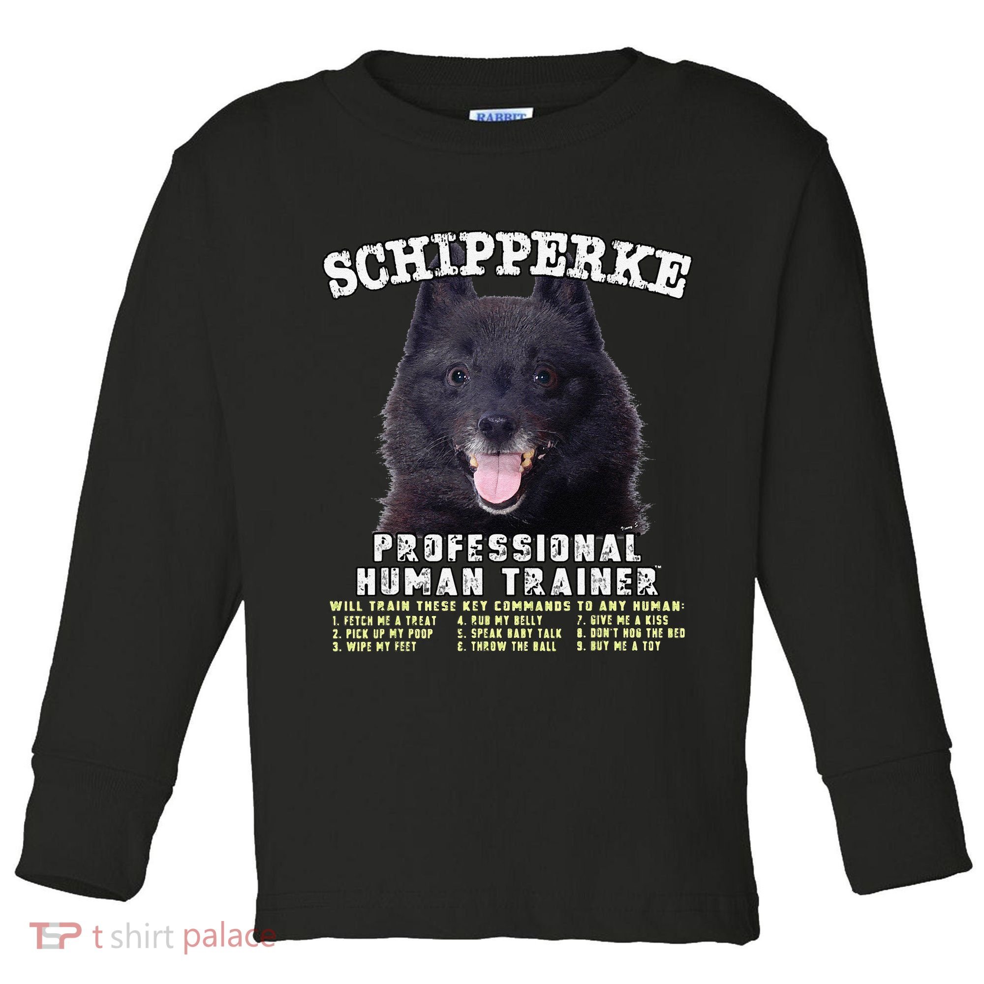 Schipperke Professional Human Trainer Cute Dog Toddler Long Sleeve Shirt