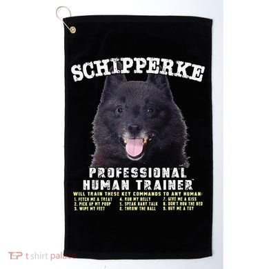 Schipperke Professional Human Trainer Cute Dog Golf Towel