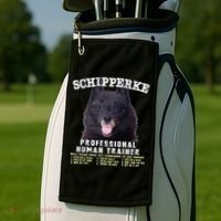 Schipperke Professional Human Trainer Cute Dog Golf Towel thumb 2