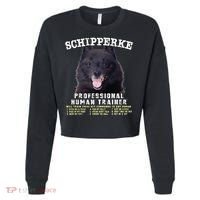 Schipperke Professional Human Trainer Cute Dog Cropped Pullover Crew thumb 0