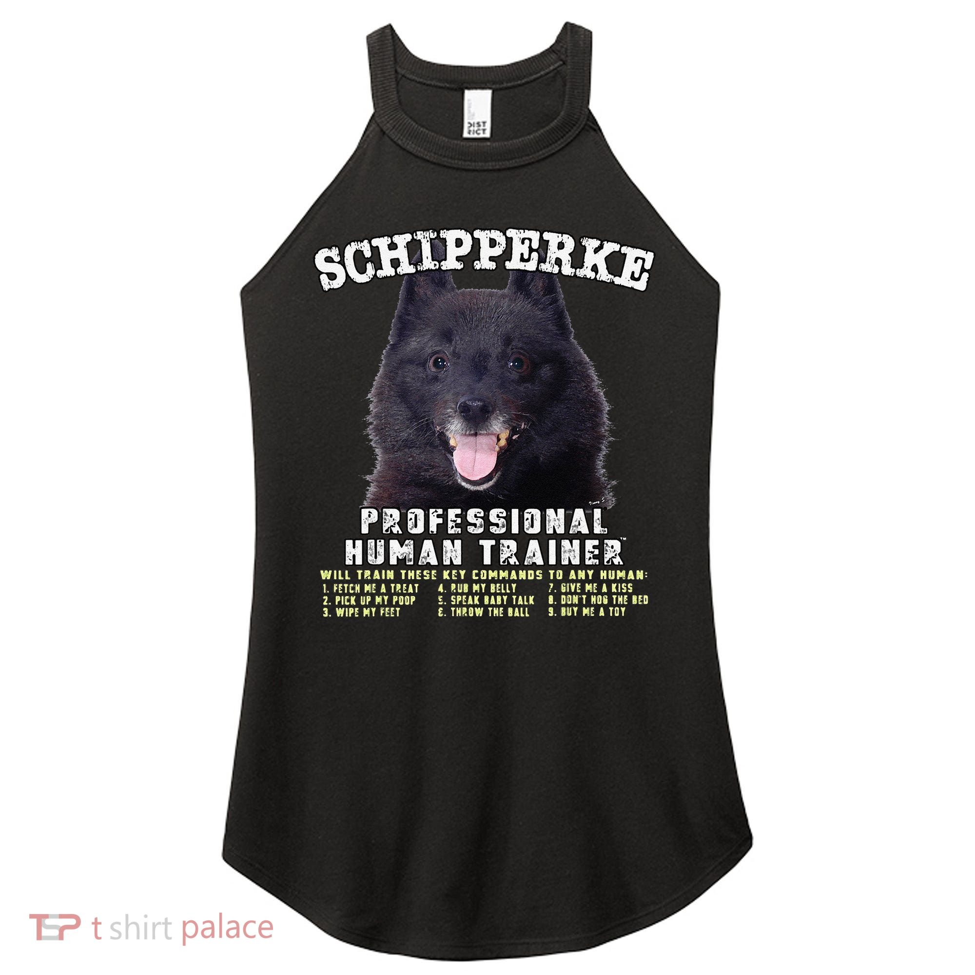 Schipperke Professional Human Trainer Cute Dog Women's Perfect Tri Rocker Tank