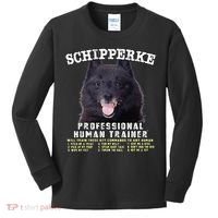 Schipperke Professional Human Trainer Cute Dog Kids Long Sleeve Shirt thumb 0