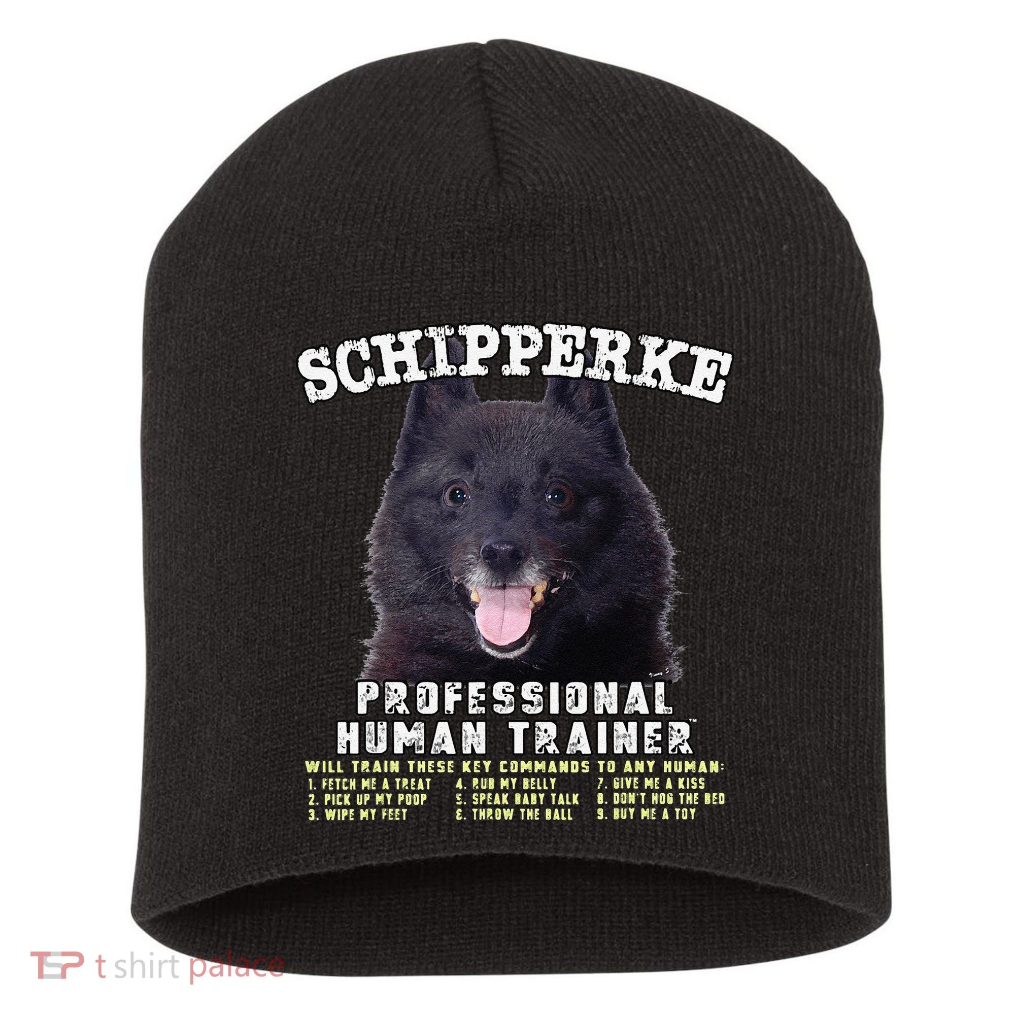 Schipperke Professional Human Trainer Cute Dog Short Acrylic Beanie