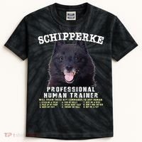 Schipperke Professional Human Trainer Cute Dog Kids Tie-Dye T-Shirt thumb 0