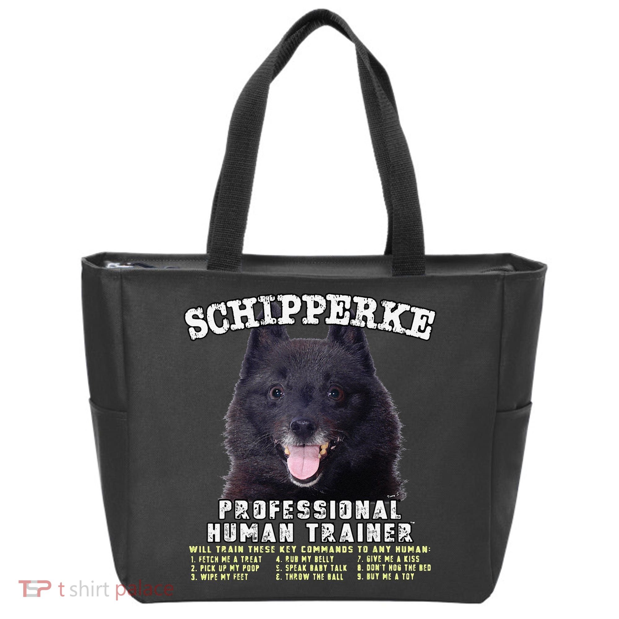 Schipperke Professional Human Trainer Cute Dog Tote Bag