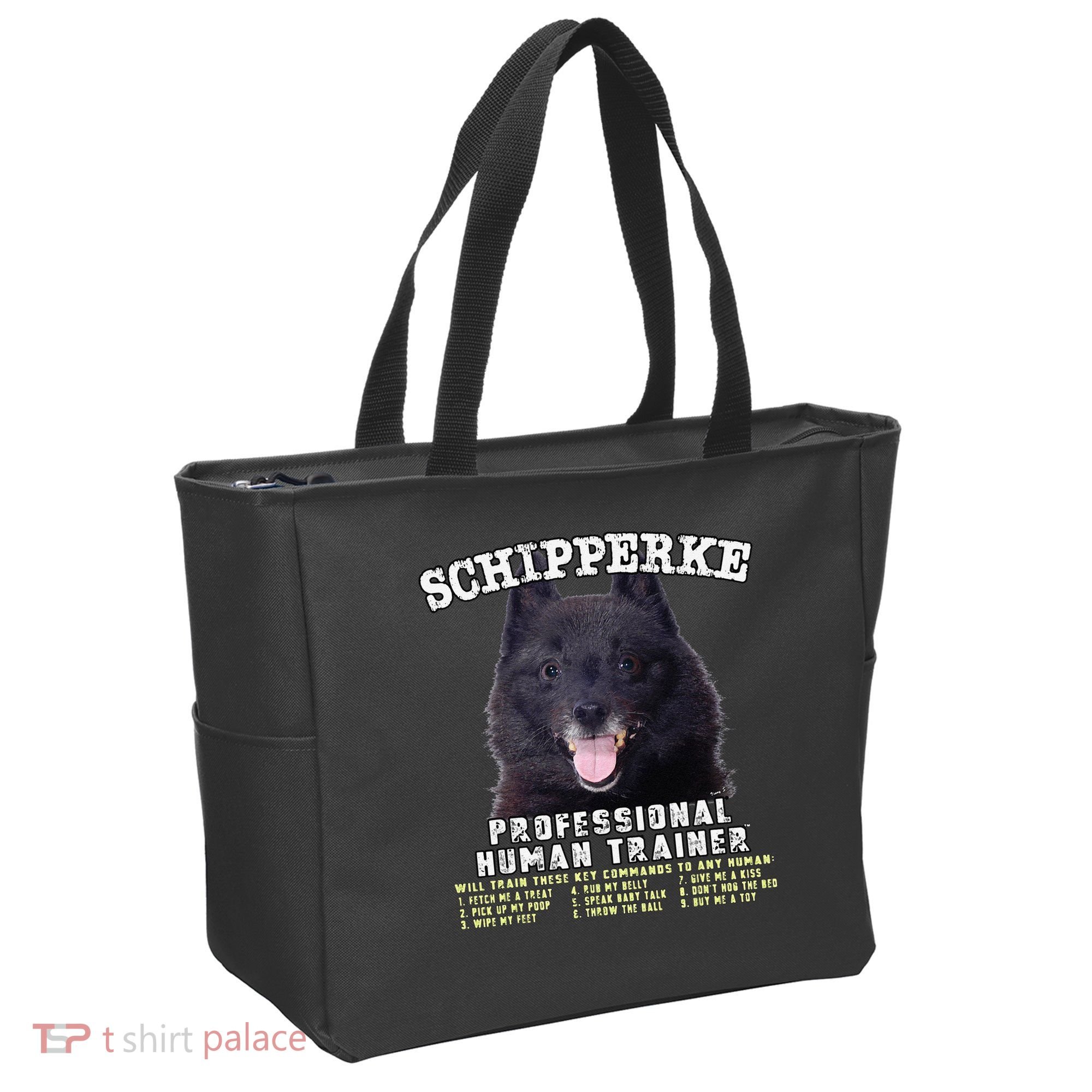 Schipperke Professional Human Trainer Cute Dog Tote Bag