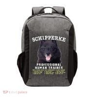 Schipperke Professional Human Trainer Cute Dog Vector Backpack thumb 0