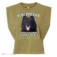 Schipperke Professional Human Trainer Cute Dog Garment-Dyed Women's Muscle Tee thumb 0
