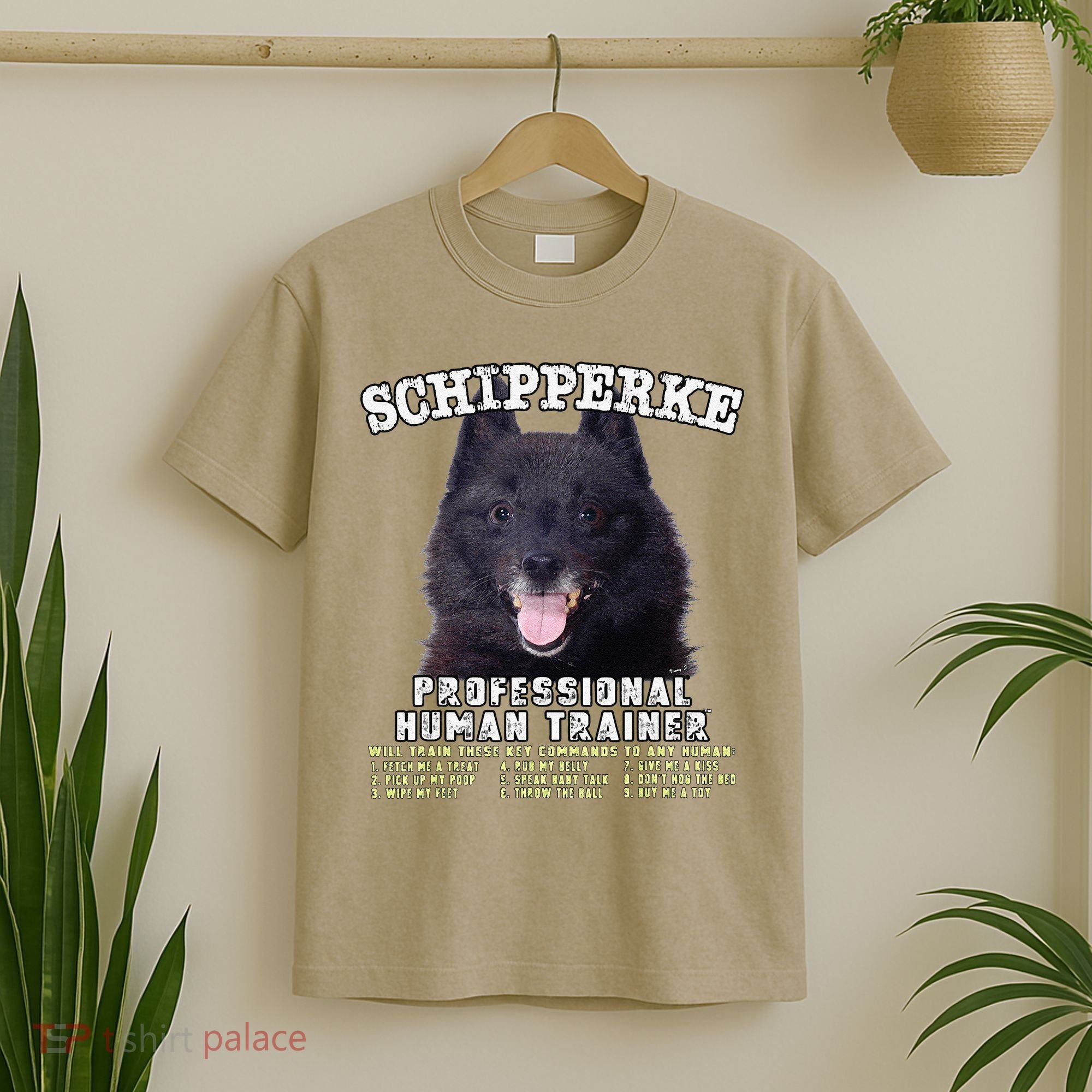 Schipperke Professional Human Trainer Cute Dog T-Shirt