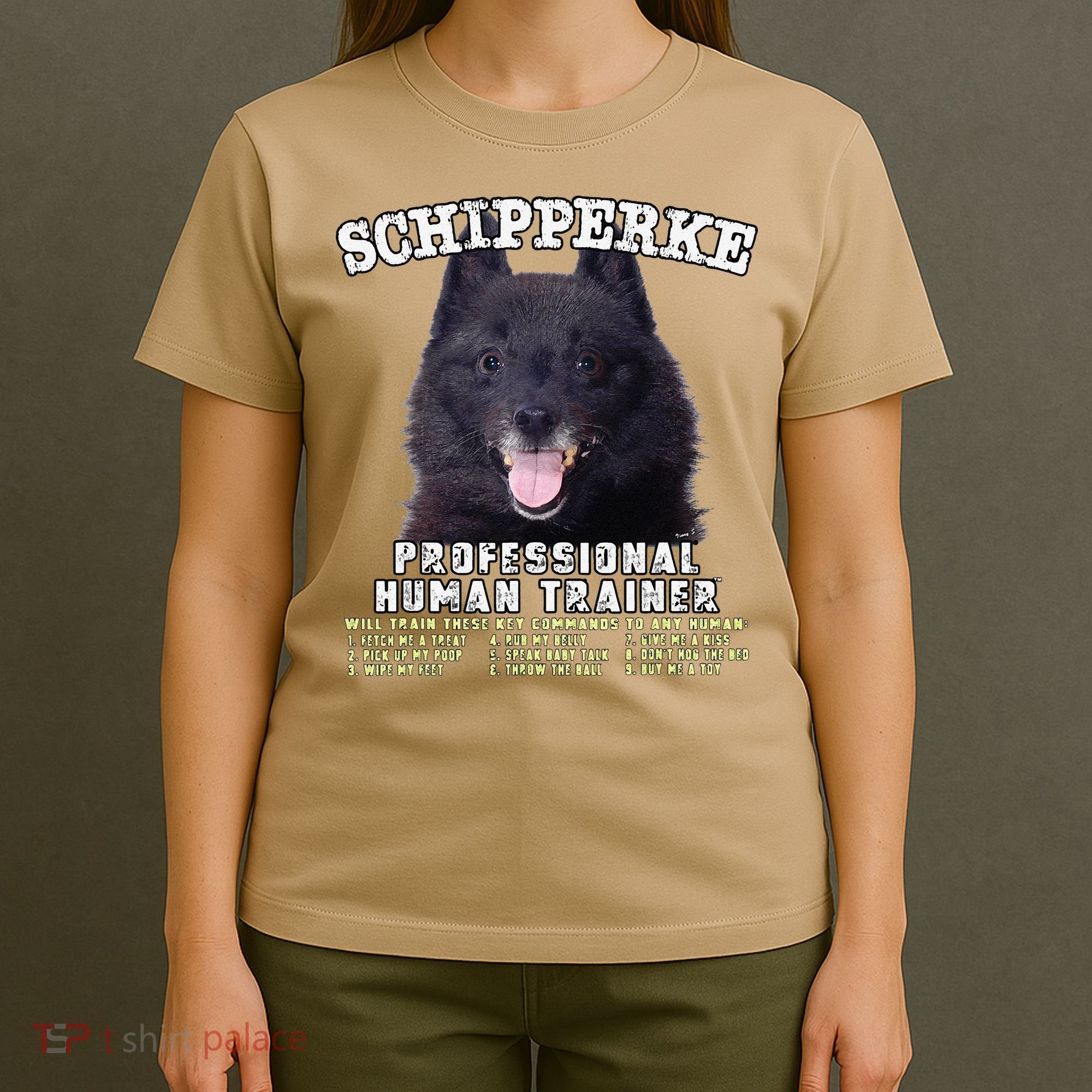 Schipperke Professional Human Trainer Cute Dog T-Shirt
