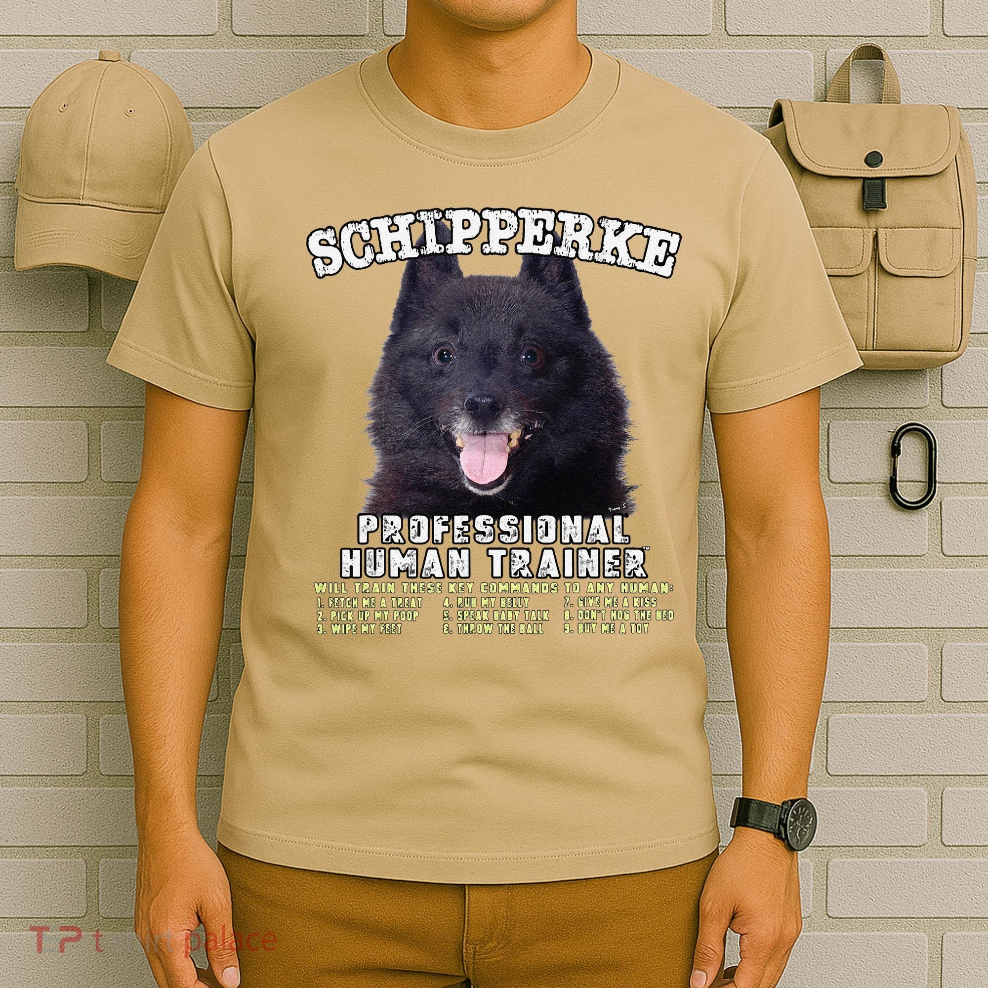 Schipperke Professional Human Trainer Cute Dog T-Shirt