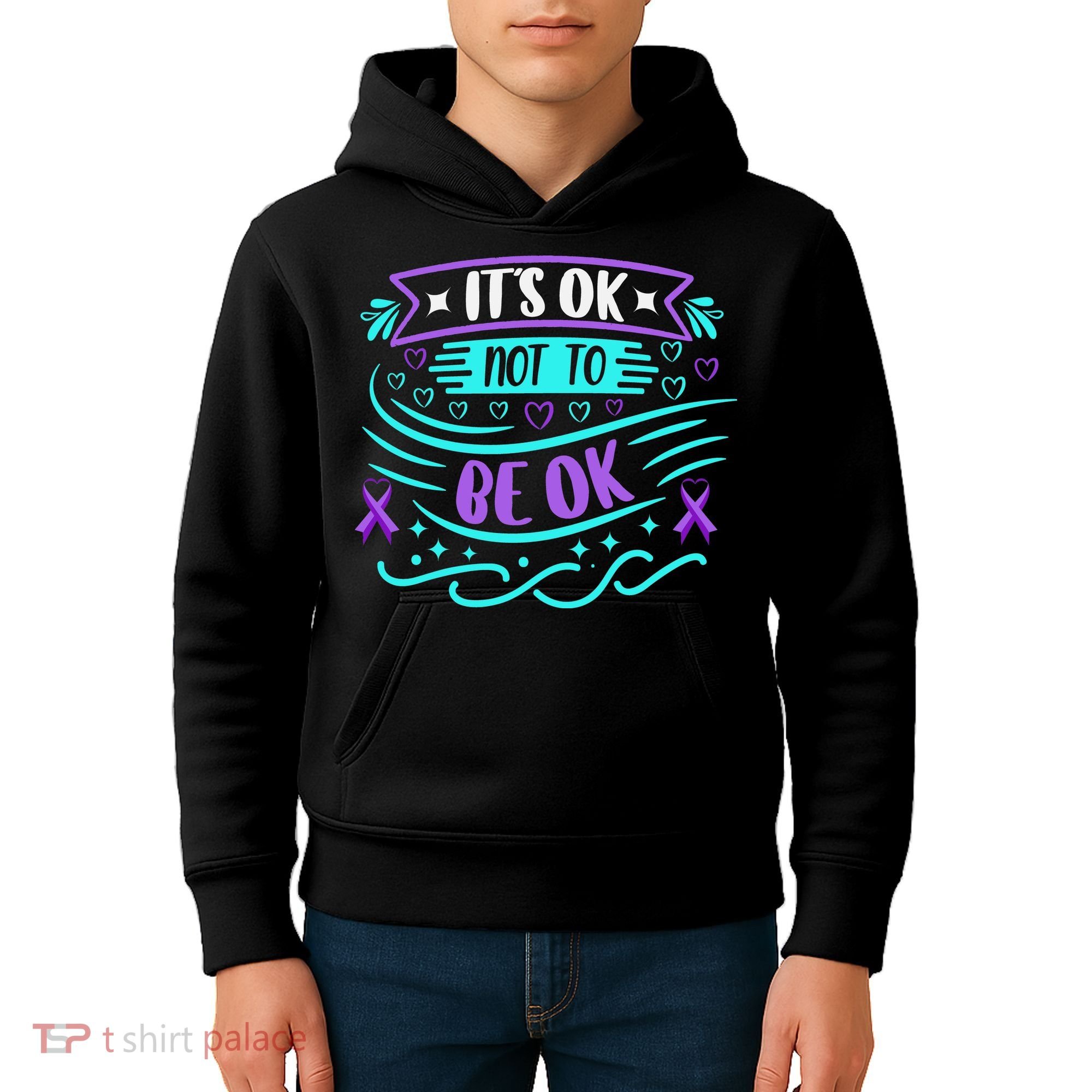 Suicide Prevention It's Ok Not To Be Ok Kids Hoodie