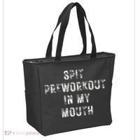 Spit Preworkout In My Mouth Funny Gym Workout Tote Bag thumb 2