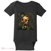St. Patrick Irish Abraham Lincoln Baby Bodysuit thumb 0