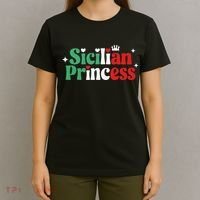 Sicilian Princess Italian Heritage Novelty Family Matching T-Shirt thumb 4