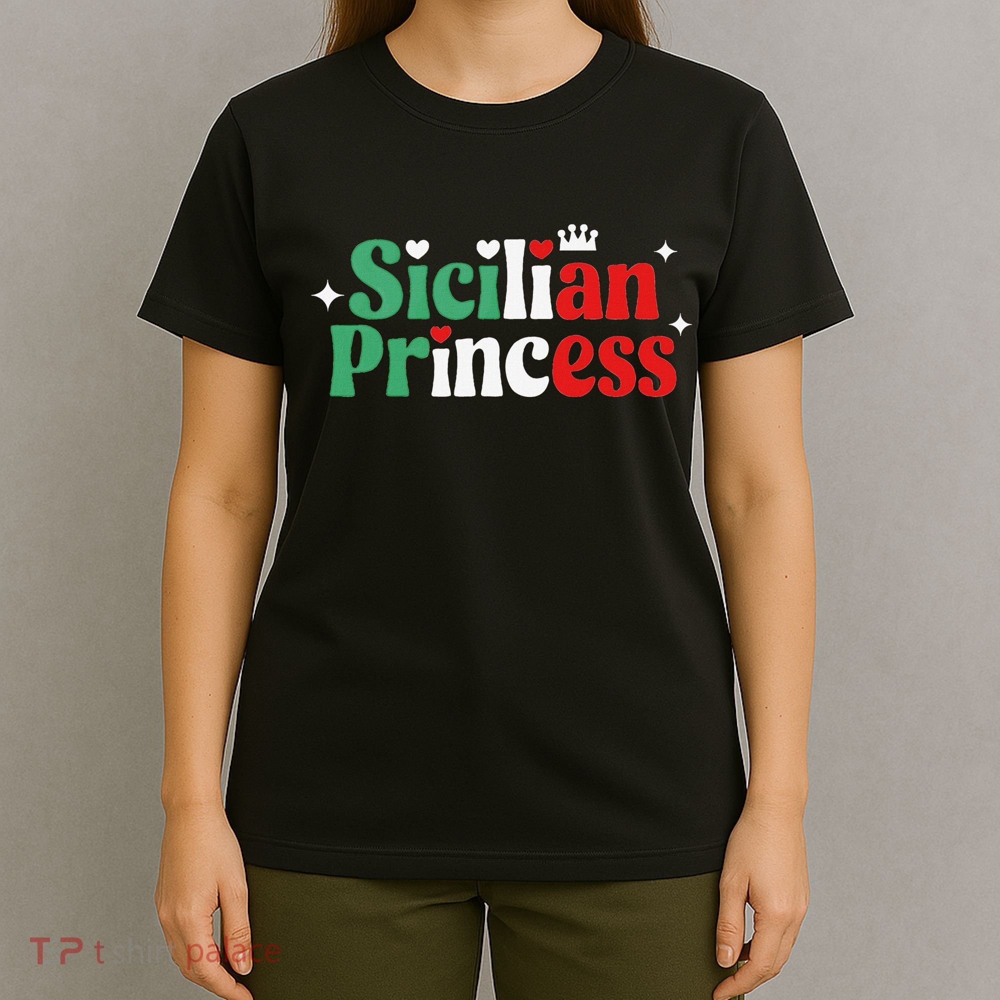 Sicilian Princess Italian Heritage Novelty Family Matching T-Shirt