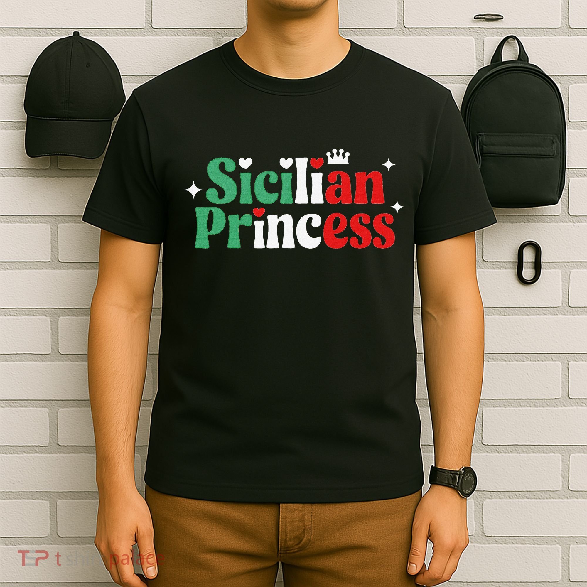 Sicilian Princess Italian Heritage Novelty Family Matching T-Shirt