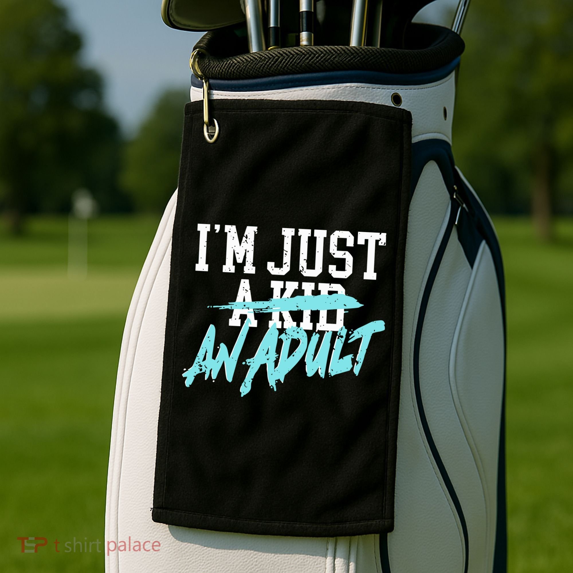 Im Just And Life Is A Nightmare Golf Towel