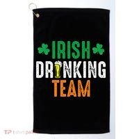 St Patrick's Irish Beer Drinking Team Ireland Flag Clover Golf Towel thumb 0