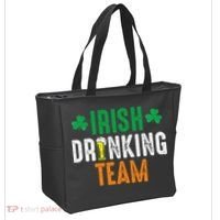 St Patrick's Irish Beer Drinking Team Ireland Flag Clover Tote Bag thumb 2