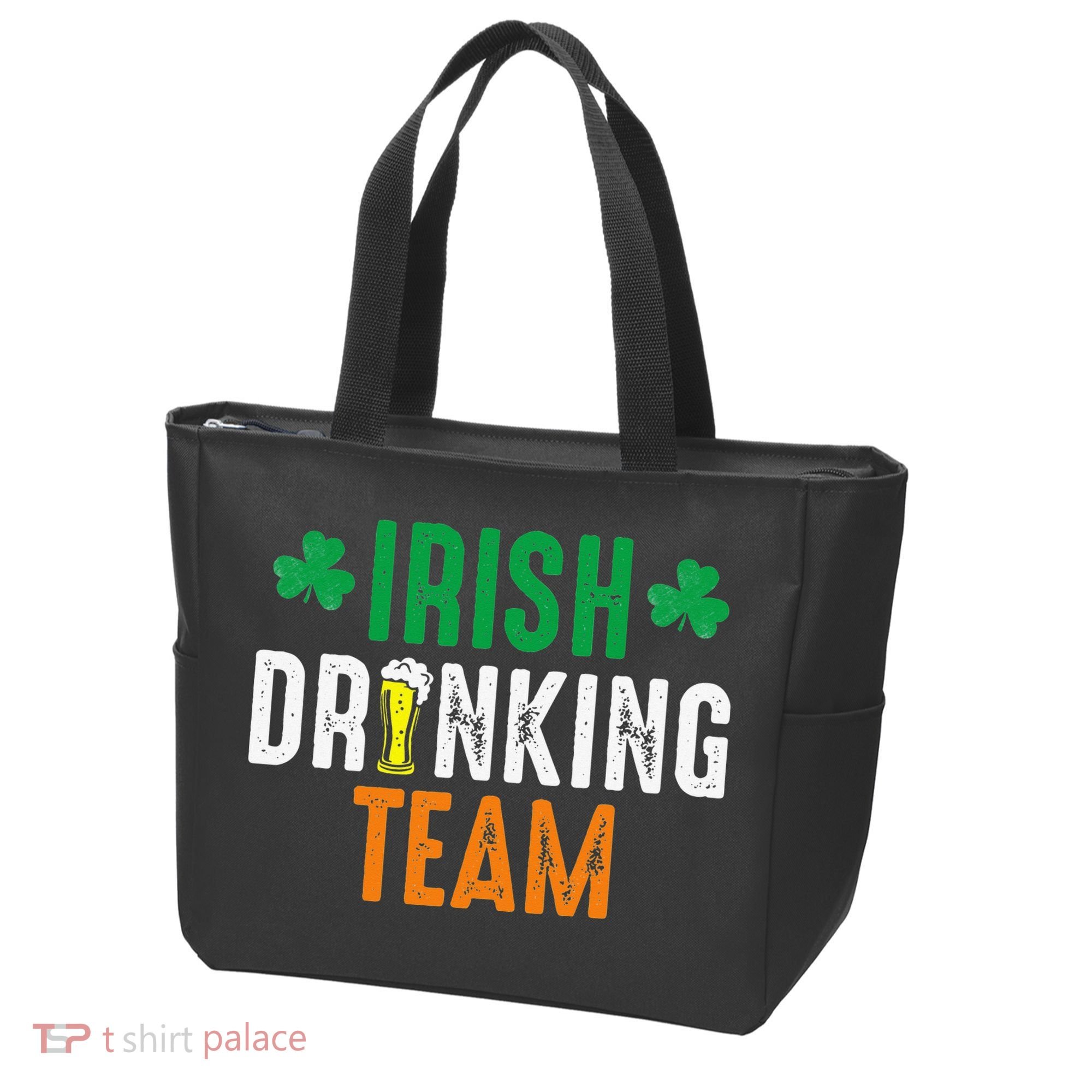 St Patrick's Irish Beer Drinking Team Ireland Flag Clover Tote Bag