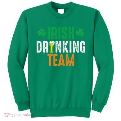 St Patrick's Irish Beer Drinking Team Ireland Flag Clover Sweatshirt