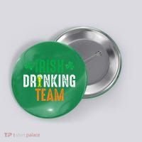 St Patrick's Irish Beer Drinking Team Ireland Flag Clover Button thumb 0