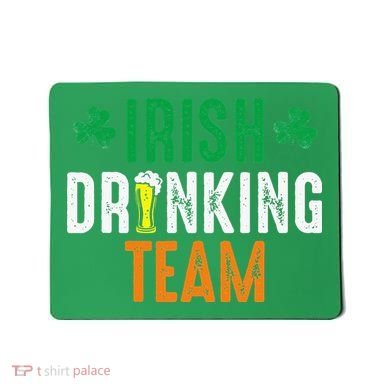 St Patrick's Irish Beer Drinking Team Ireland Flag Clover Mousepad