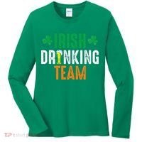 St Patrick's Irish Beer Drinking Team Ireland Flag Clover Women's Long Sleeve Shirt thumb 0