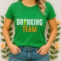 St Patrick's Irish Beer Drinking Team Ireland Flag Clover Women's T-Shirt thumb 2