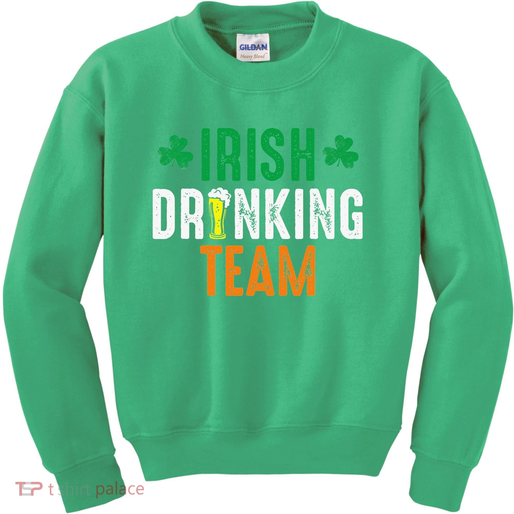 St Patrick's Irish Beer Drinking Team Ireland Flag Clover Kids Sweatshirt