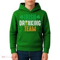St Patrick's Irish Beer Drinking Team Ireland Flag Clover Kids Hoodie thumb 4