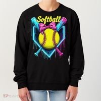 Softball Player Ice Cream Softball Drip Women's Sweatshirt thumb 0
