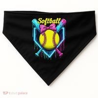 Softball Player Ice Cream Softball Drip USA-Made Doggie Bandana thumb 0