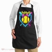 Softball Player Ice Cream Softball Drip Apron thumb 2