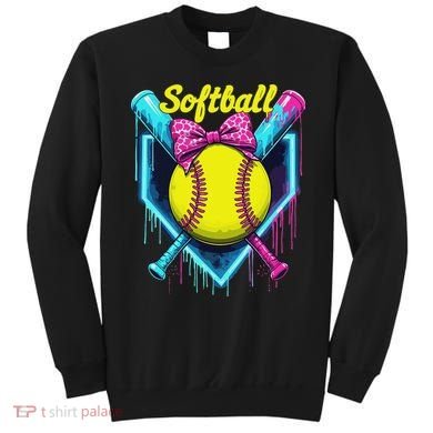 Softball Player Ice Cream Softball Drip Sweatshirt