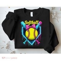 Softball Player Ice Cream Softball Drip Sweatshirt thumb 2